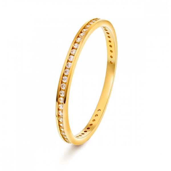 Gullring med zirkonia -BUR592595